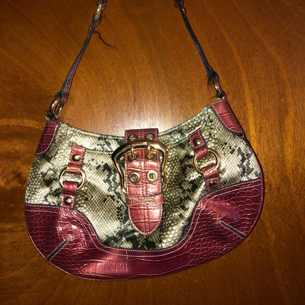 Guess Faux Snakeskin Handbag